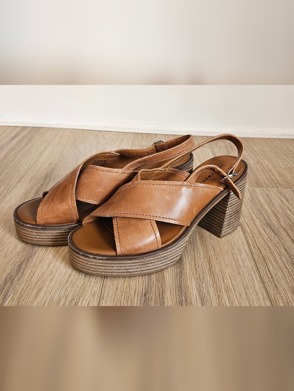Lucky Brand Delmie Leather Slingback Sandals Size 8